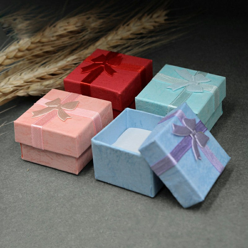 lot Multi colors Ring Stud Jewelry Storage Paper Box Earring Packaging Gift Box Packing box carton For Jewelry 4*4*3 cm Free Shipping 48pcs