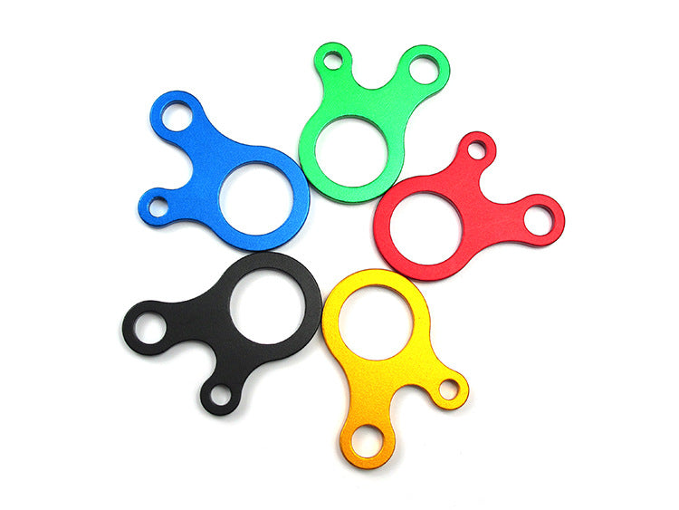 Aluminum alloy outdoor equipment 3 hole type fast knot rope buckle three hole tie rope buckle tent rope knotting tool