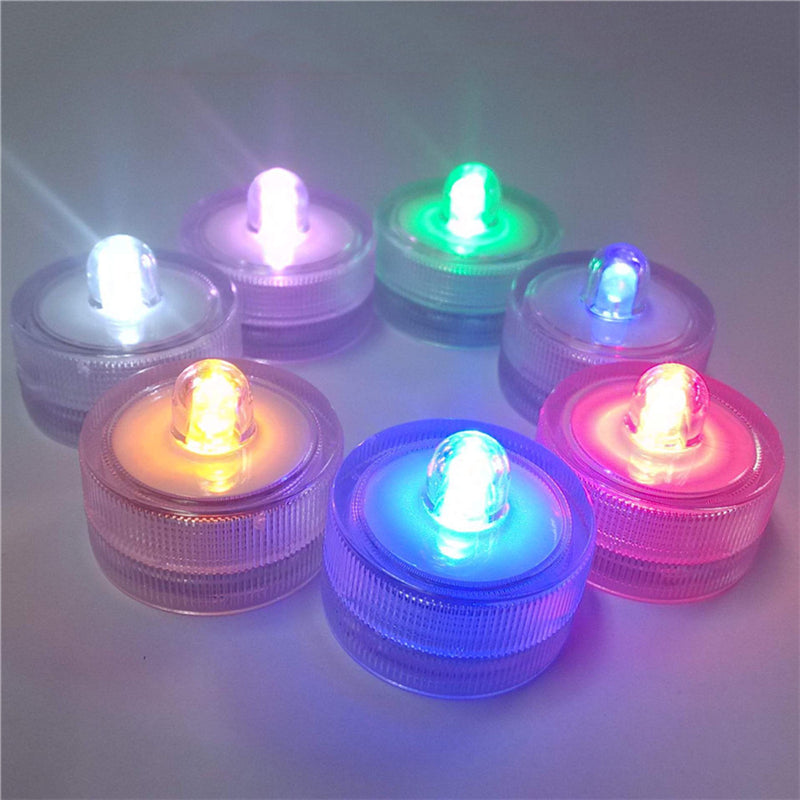 Candle Light LED Submersible Waterproof Tea Lights Mini Led Underwater Lamp battery power Decoration Light for Wedding Party