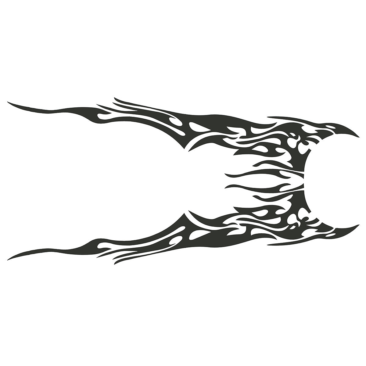 2PCS Universal Car Side Body Vinyl Sticker Flame Large Graphics Decal DIY Decoration 210.5x48cm