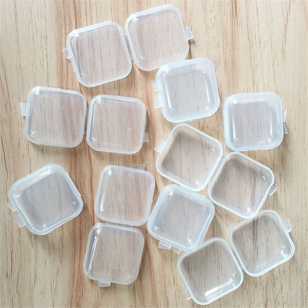 Clear Plastic Storage Box Mini Jewelry Candy Boxs Protective Box Case Container Gift Box Wholesale yq00438