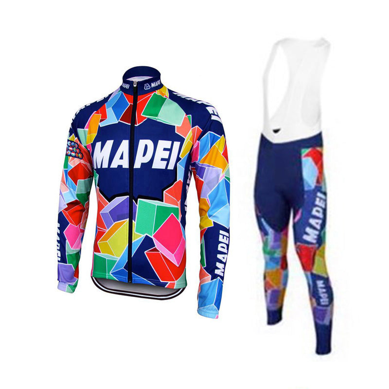 Men cycling jersey set winter fleece&no fleece long sleeve cycling suit retro clothes 3d gel pad clothing bike braetan