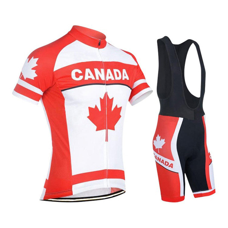 Canada jersey sets men red clothing wear cycling 3D GEL Pad maillot-road bike wear ropa de ciclismo commission jersey
