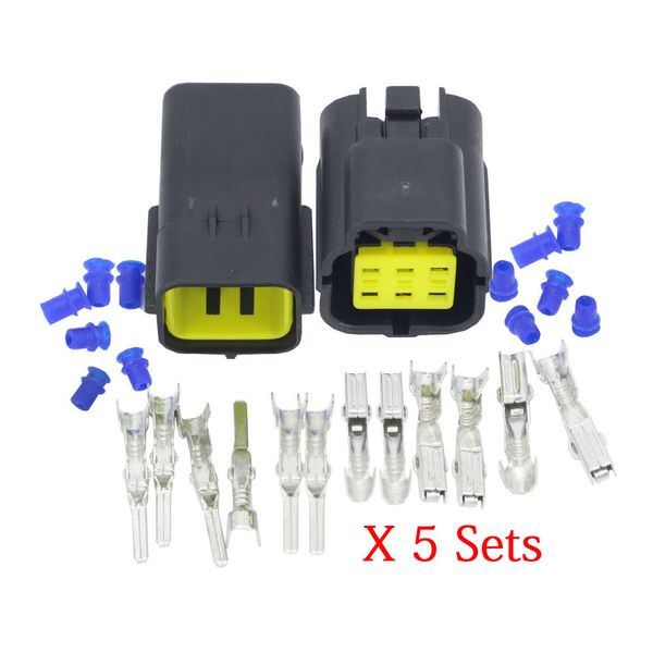 CNLW 5 Sets 6 Pin Denso 1.8 DJ70616Y-1.8-11-21 Waterproof Electrical Wire Connector oxygen Denso 1.8 Connector plug Automobile Connector