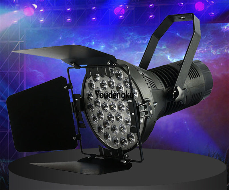 2pcs Super quality 37 x 10 watt cool white led par can light with barndoor led auto show spot Fashion Show Lighting Equipment