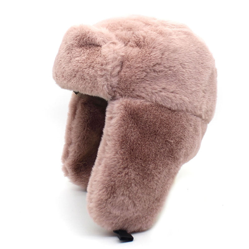 Thick Plush Hat Warm Winter Male and Female Catcher Hat Ear Protection Snow Cap Hat Snow Sports Protection Equipment