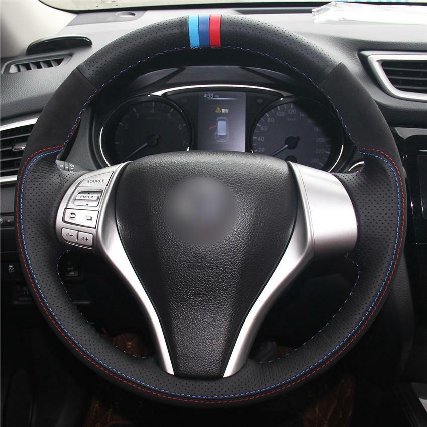 For Nissan Altima 2013-2018 car steering wheel cover hand-stitched DIY custom