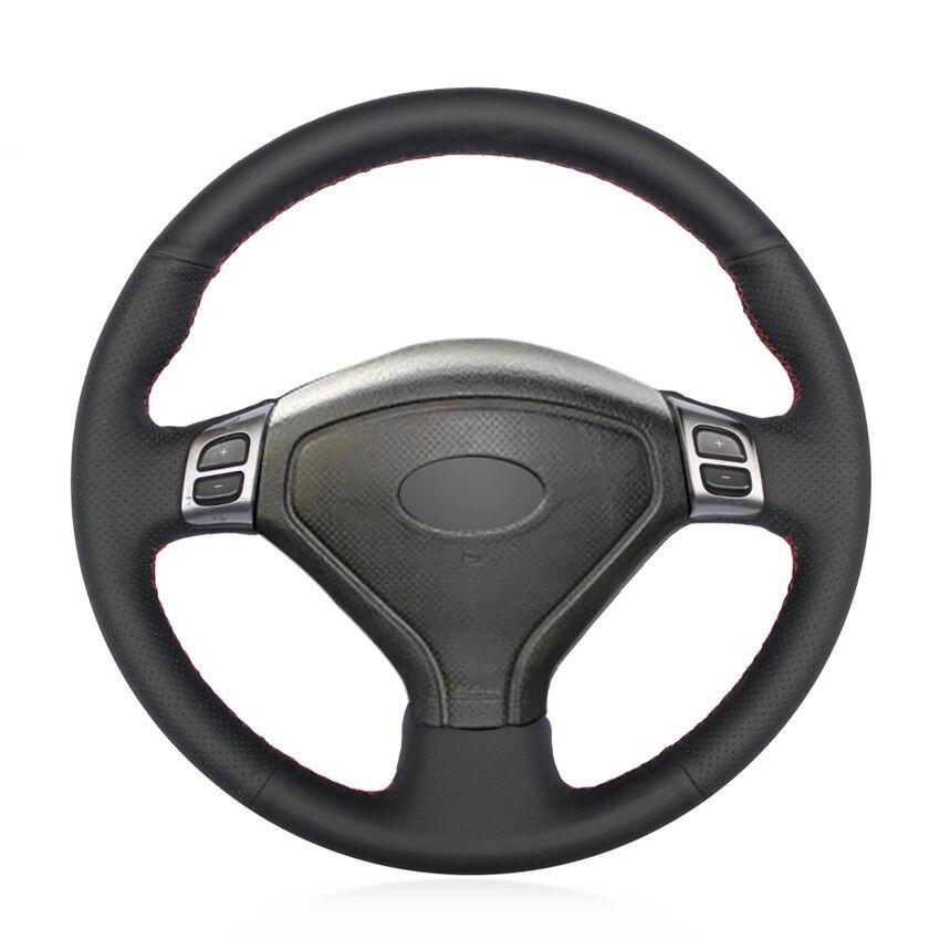 For Subaru Forester Car hand-sewn steering wheel cover black artificial leather