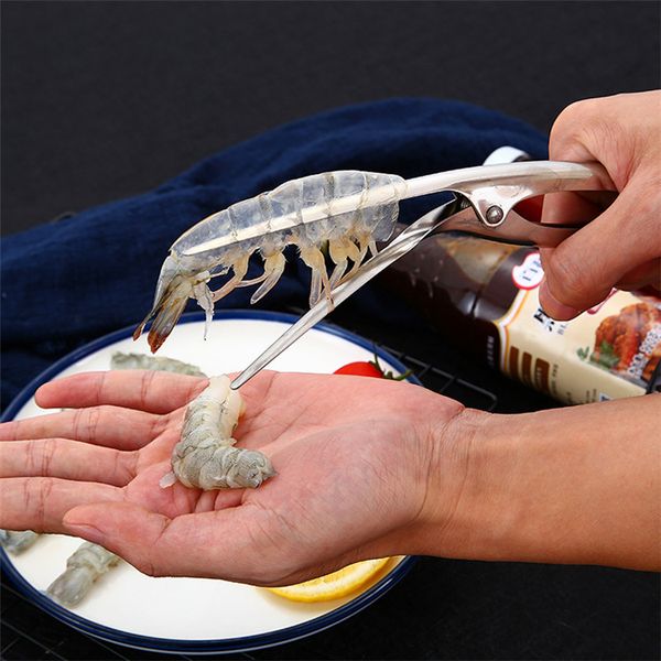 Functional Multi Stainless Steel Shrimp Prawn Peeler Seafood Lobster Shell Remover Kitchen Tools High Quality