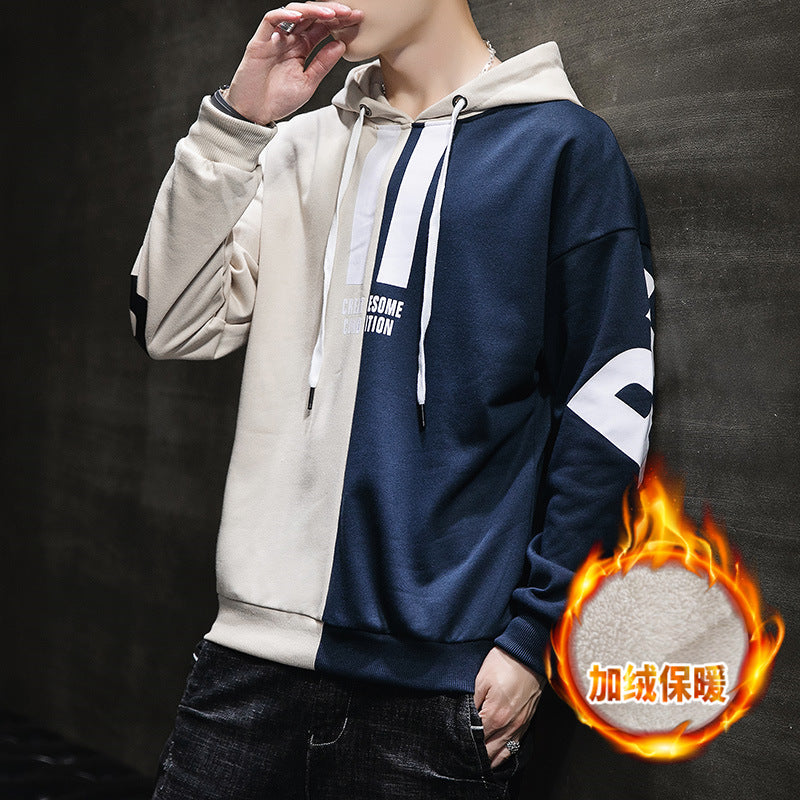 2020 New Style Fashion Hot Men&#039;s Hoodie Casual With Hat Cotton Long Sleeve Top Hooded Patchwork Jumper HTQ9811