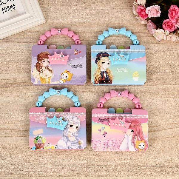 7 Types Password Lock Notebook Diary Notepad Book Kid Memorandum Student Stationery Gift School Office Supplies Random Color