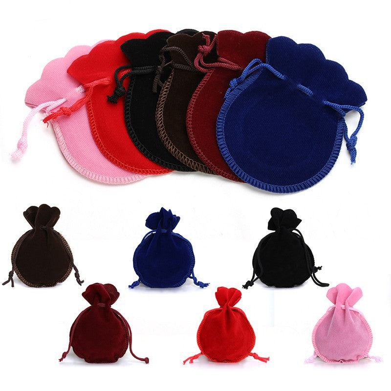 50 Pcs Small Candy Bags Solid Color Gourd Shaped Jewelry Pouch Velvet Gift Wrap Bundle Pocket For Christmas Wedding Party Supply
