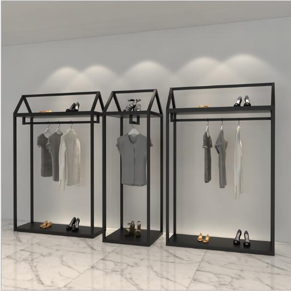 Clothing store display rack Commercial Furniture men&#039;s and women&#039;s clothes shop hanging show racks floor type