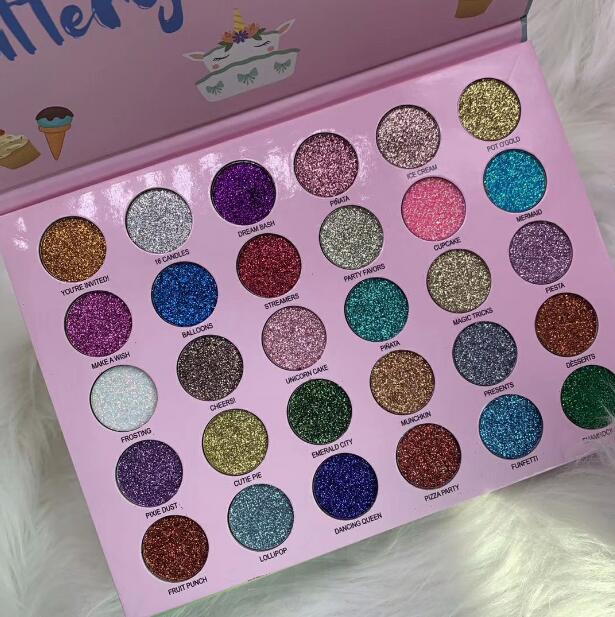 Professional glitter eye shadow palette makeup 30 colors glittery eye pressed powder easy to wear DHL Free