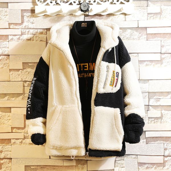 Cotton-padded Clothes Schoolboy Winter Even Hat Short Fund Man Cotton-padded Jacket Cotton Thickening Lamb Wool Coat Youth