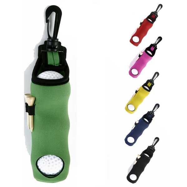 Portable Small Golf Ball Bag Golf Tees Holder Carrying Storage Case Neoprene Pouch with Swivel Waist Belt Clip
