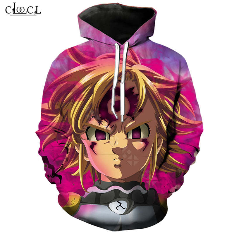 Anime The Seven Deadly Sins Meliodas Hoodie Men Women 3D Print Streetwear Pullovers Harajuku Hooded Coat