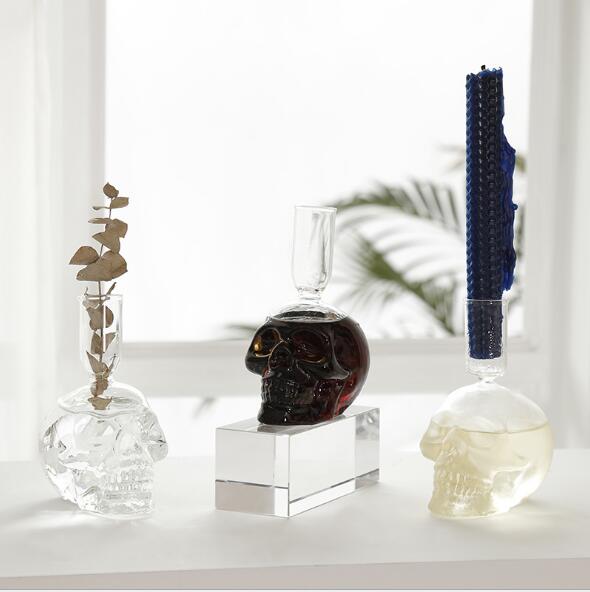 Skull Vases candle table decoration bar coffee store milk tea shop atmosphere Photo Props