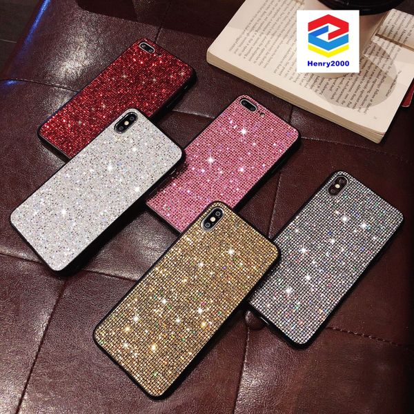 Sequin Confetti Shockproof Cases For Iphone 11 XS MAX XR X Diamond Hybrid Hard PC TPU Glitter Bling Sparkle Foil Luxury Flake Cover