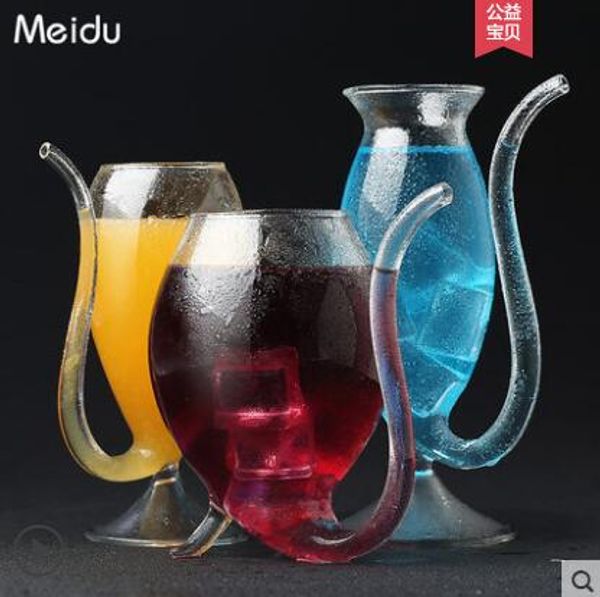 Vampire glass Red Wine Coffee Milk Mug with Straw Heat Resistant Glass Tea Drink Mug Transparent Drinkware Perfect Craft Gift 02