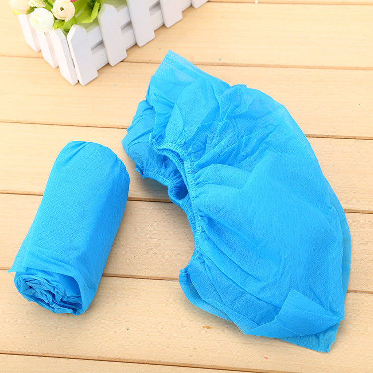 Promotion 100pcs-lot Covers Disposable Shoe Boot Household Non-woven Fabric Boots Non-slip Galosh Prevent Wet Shoes Cover