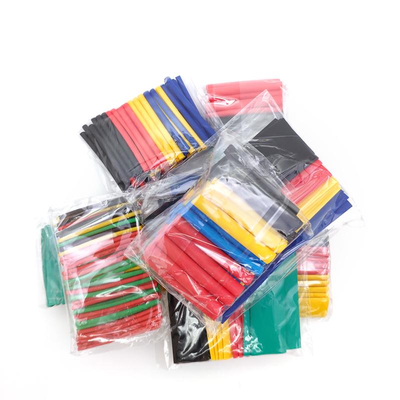 328Pcs - set Sleeving Wrap Wire Car Electrical Cable Tube kits Heat Shrink Tube Tubing Polyolefin 8 Sizes Mixed Color