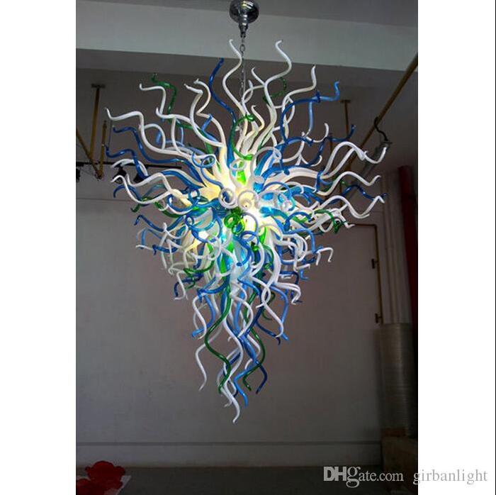 Hotel Decor Colorful Blown Lamp Chandelier Light Bulbs Custom Made Murano Glass Hanging LED Chandeliers