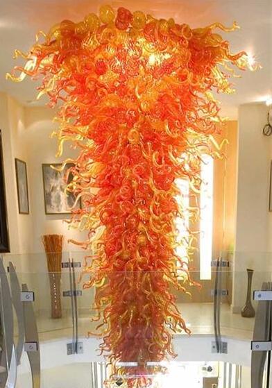 Large Chandeliers Lights Lamps American Style Villa Art Decor Hand Blown Glass Chandelier Modern Light with LED Bulbs