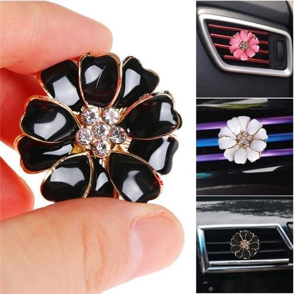 Newest Car Perfume Clip Home Essential Oil Diffuser For Outlet Locket Clips Flower Bling Auto Air Freshener Conditioning Vent for Women Char