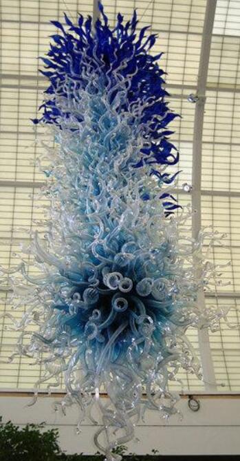 Free Shipping 110v-120v Home Pendant Lamp Murno Glass Hotel Deco Rectangular Chandeliers With LED Bulbs