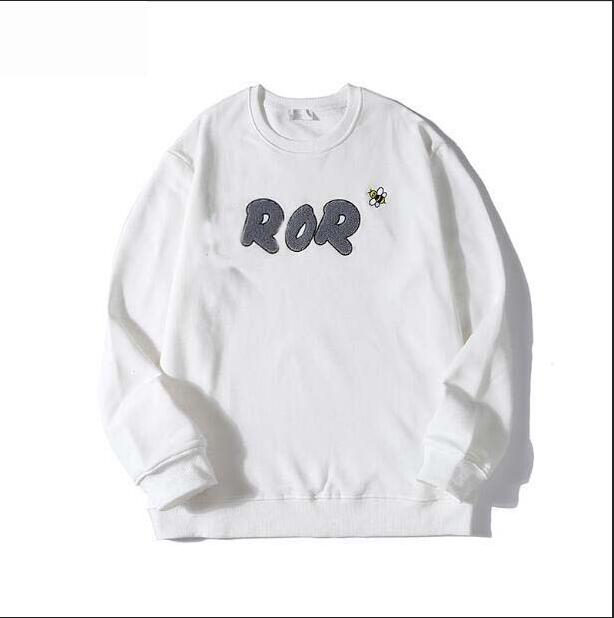 19FW Towel Logo Hoodie Sweatshirt Bee Embroidery France Classic Brand Designer Long Sleeve Hommes Pullovers Mens Tees Clothes Black White