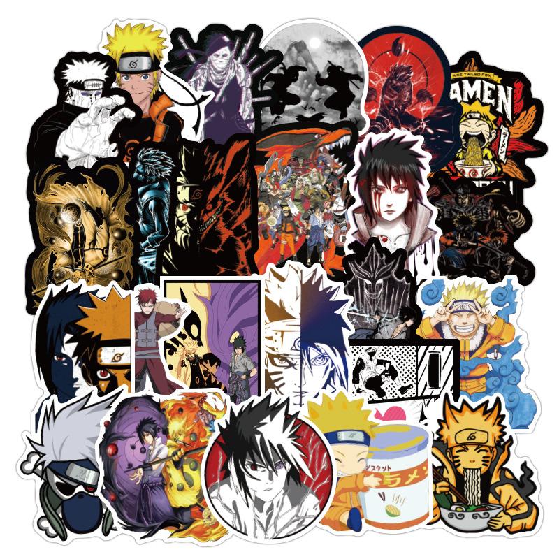Classic Anime Naruto Suitcase Trolley Suitcase Computer Notebook Doodle Sticker