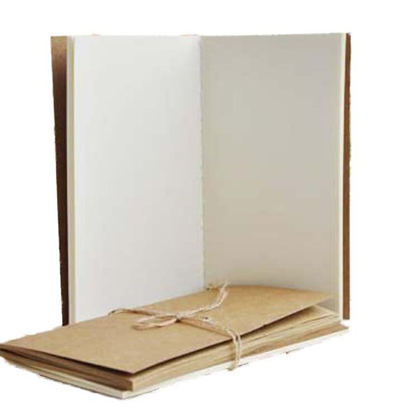 H5 8.8*15.5CM Cowhide Paper Notebook Blank Notepad Vintage Soft Daily Memos For Sketching Graffiti Hand-drawing Stationery Supplier