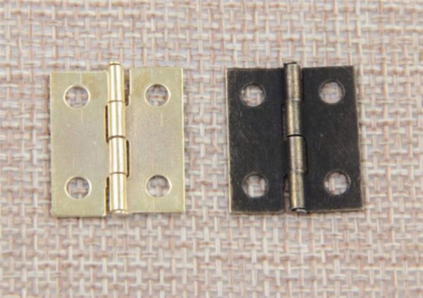 10 pcs -lot 16x13mm Antique Bronze-Gold Cabinet Hinges Furniture Accessories Jewelry Boxes Small Hinge Furniture Fittings For Cabinets XB1