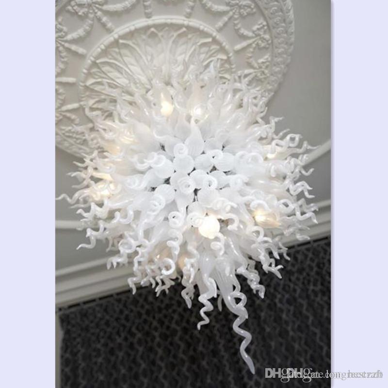 white beige wedding table centerpiece lighting glass chandeliers murano glass lightling LED bulbs light made in china