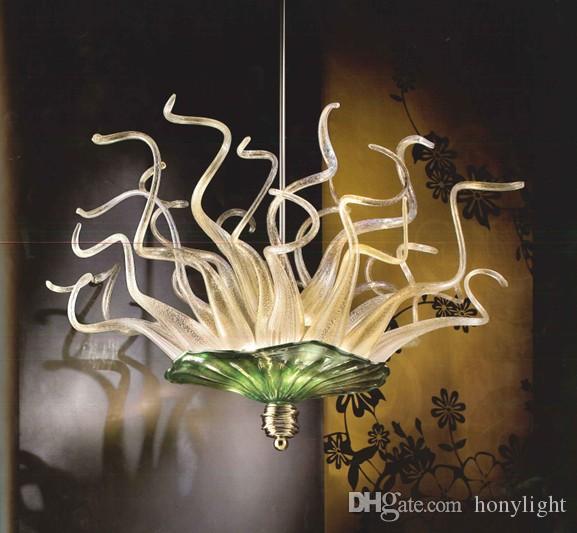 Murano lamps Style Hand Blown Glass Twist and Plates Design Chandelier