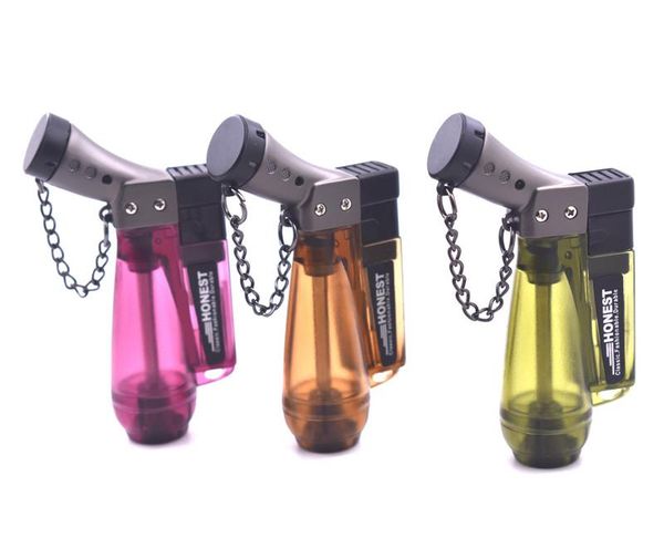 DHL free HONEST Jet Torch Lighter Adjustable Flame Welding Gun Butane Gas Refillable cigar Lighters for smoking pipe Grinder Kitchen Tools