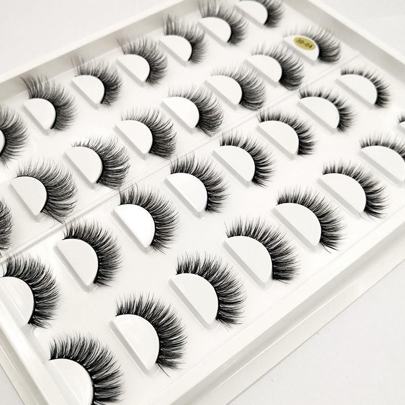 Newest 16 pairs false eyelashes set thick natural look handmade reusable fake lashes eye makeup accessory drop shipping