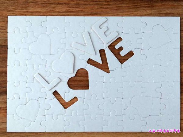LOVE A4 Sublimation Blank Puzzle 72pcs DIY Craft Heat Press Transfer Crafts Jigsaw Puzzle white A4 Blank Puzzle free shipping