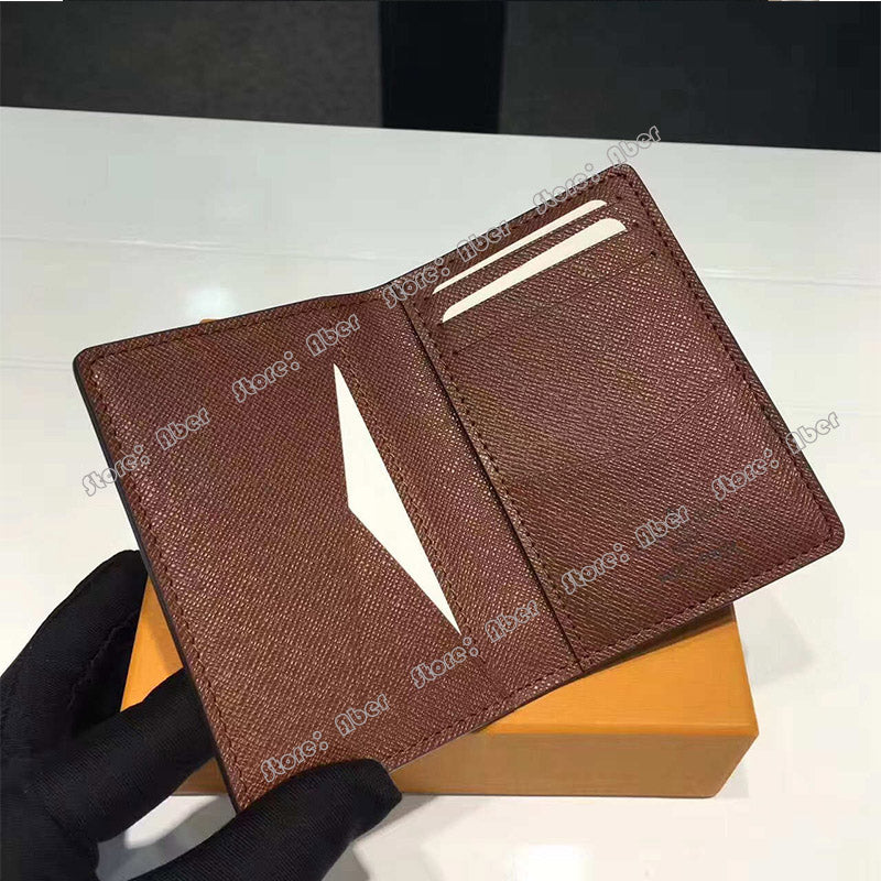 Pocket Organiser NM holder Women Luxurys Designers Bags mens Real leather wallets credit card holders men purse id wallet Ladies bifold bag Purses d