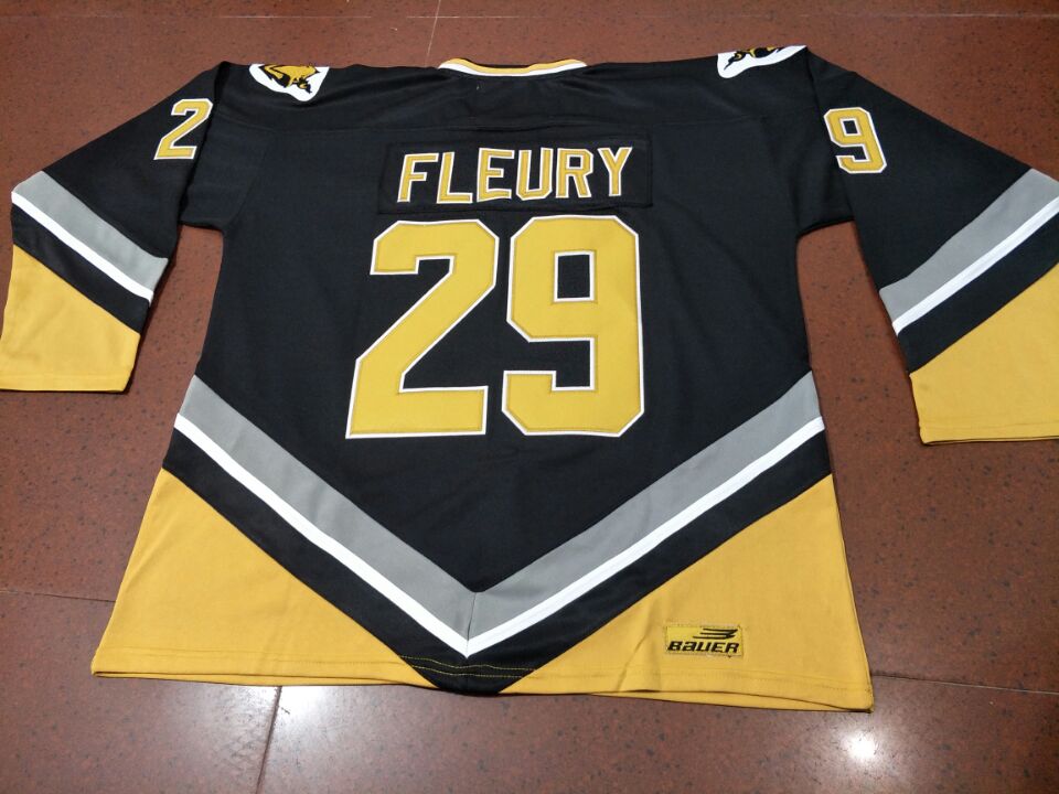Custom Men Youth women Vintage CHL QMJHL Cape Breton Screaming Eagles Alternate #29 Marc-Andre Fleury Vintage Hockey Jersey Size S-5XL
