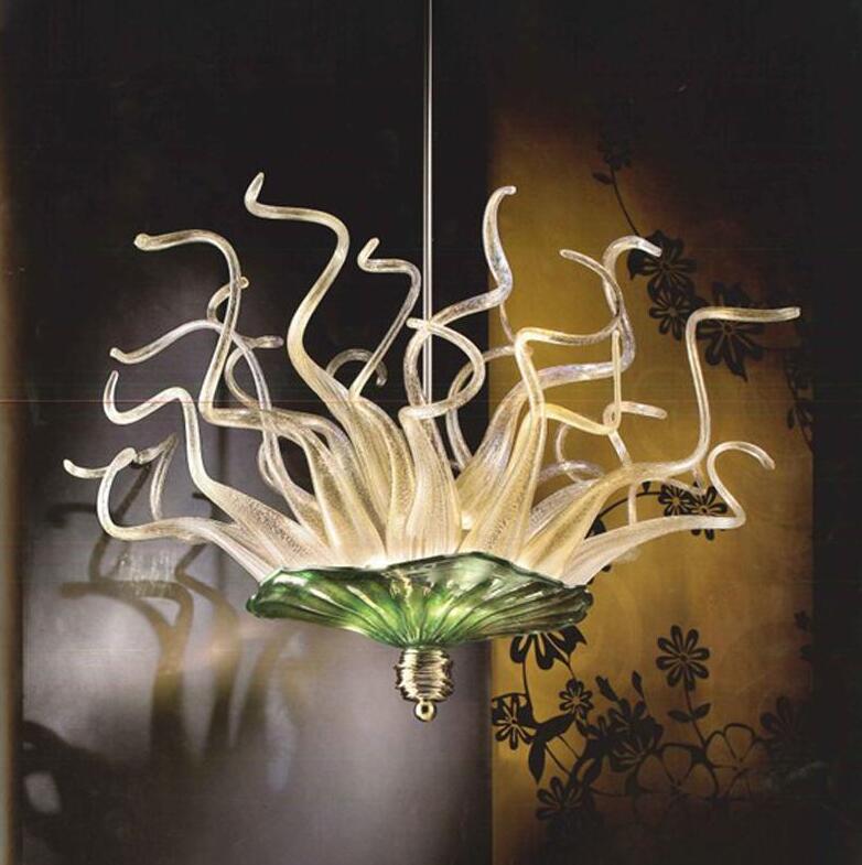 Brilliant Home Decor Handmade Blown Lamps Chandeliers DIY Glass Plates Pendant Lights Art Hanging LED Light