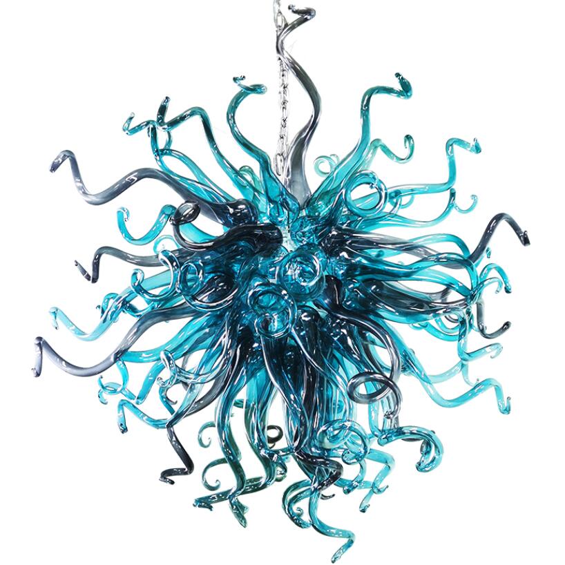 Brilliant Flush Mount Chandelier Lamps Ceiling Hand Blown Chandeliers Lights Italian Decorative LED Bulbs Murano Glass Pendant Light