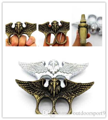 Eagle 2Colors Alloy Two finger 13.6*6.5*2.2 Broken Window Handclasp Ring Self Defense Outdoor Equipment Protective Device Escape Tools