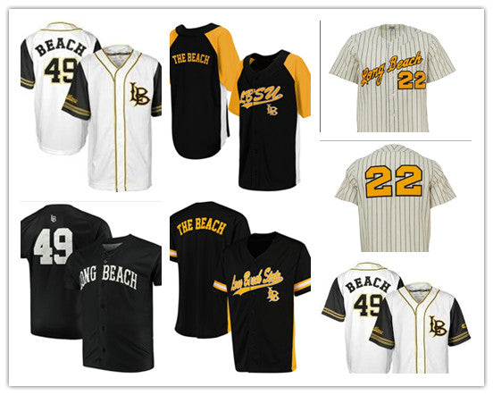 NCAA Long Beach State 49er Colosseum Batter Up Baseball Custom Men Women Youth Any Number Name Stitched Baseball Jerseys S-4XL