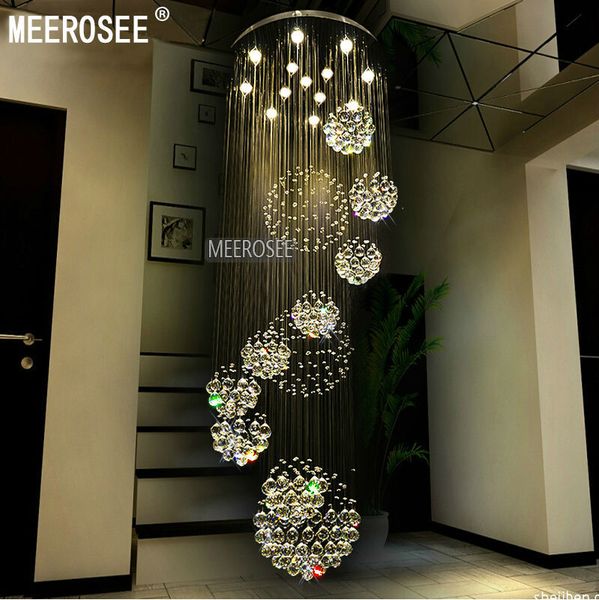 Modern Clear Crystal Chandelier Light Fixture GU10 Halogen bulbs Include Spiral Crystal Warm White Light Pendant Hanging Lamp Fast Shipping