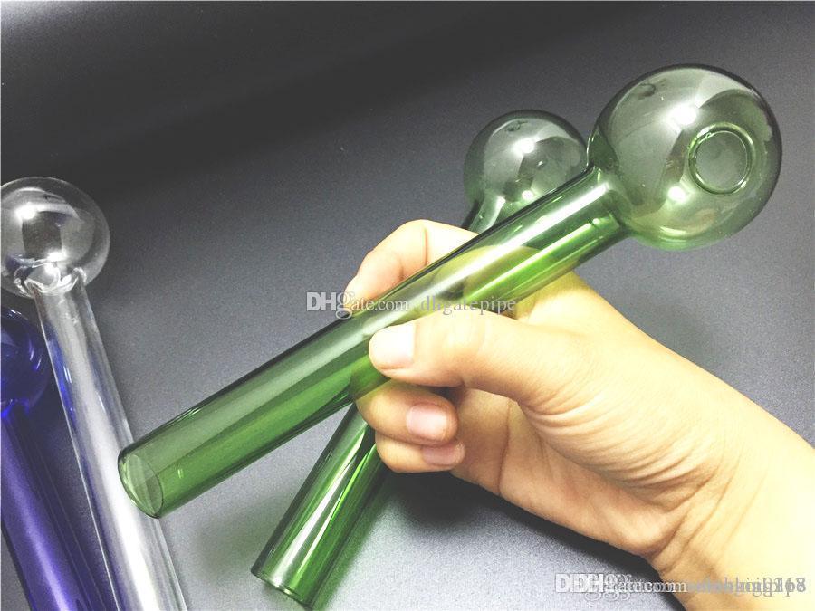 Big size Great Pyrex Glass Oil Burner Pipe 20cm lenght 50mm ball glass Tube oil Pipe Oil Nail Glass Pipe wholesale