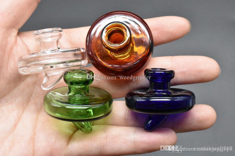 Glass Bubble Dab Carb Cap 35mm UFO Directional Glass Carb Caps For Flat Top Quartz Banger Nails Glass Water Bongs Dab Rigs