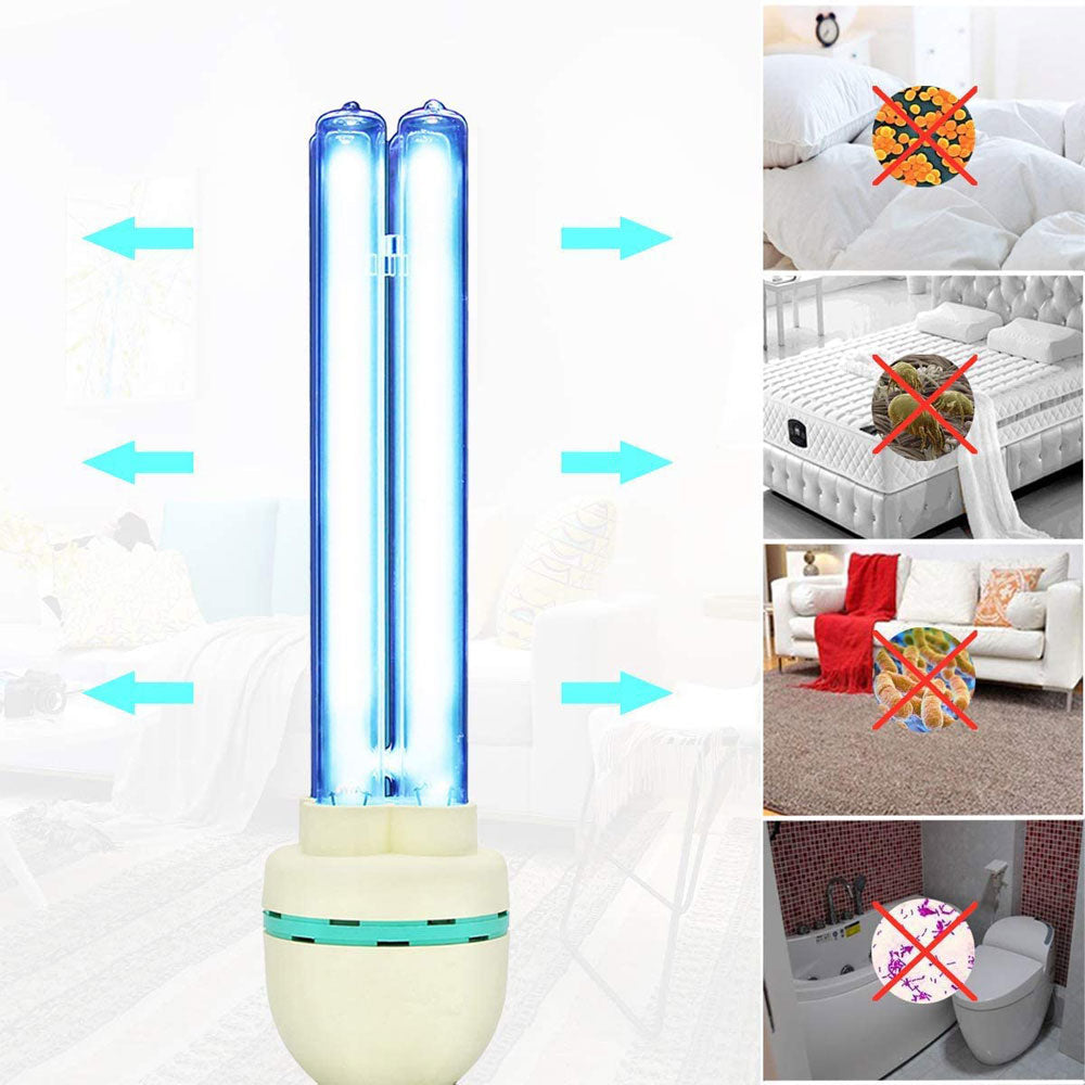 UV Lights, UVC Germicidal Light Bulbs, Wavelenght 254nm 15W-25W-36 Wattage Self-Ballast E27 110V-220V Screw Socket Lamp Lighting Without Ozone