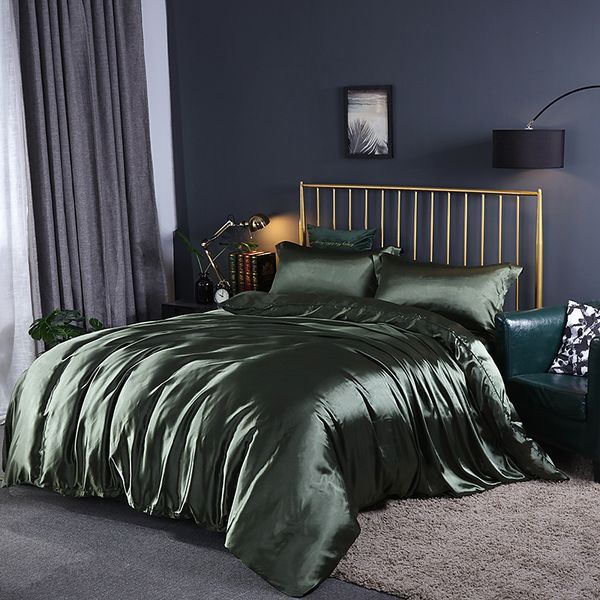 Designer sets King or Queen Size Bedding set Bed Sheets 4pcs Silk comforters Warm and comfortable
